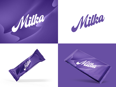 Milka 💜 branding chocolate concept design graphic design illustration logo logo design logo mark logotype mark milka packaging rebrand rebranding simple vector