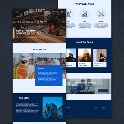 Construction Services Company Website design graphic design ui ux website