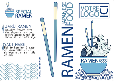 MENU RESTAURANT RAMEN adobe ai conception conception graphique flyer illustration menu