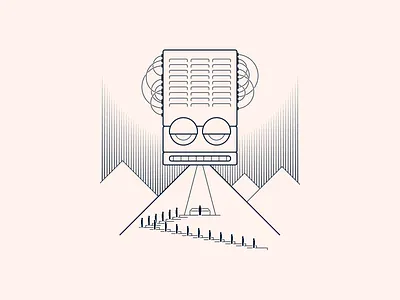 AI oracle ai artificial intelligence design fortune teller future illustration minimalist oracle vector