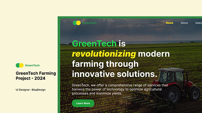 GreenTech Farming Solutions agriculture farming figma ui ux webdesign website