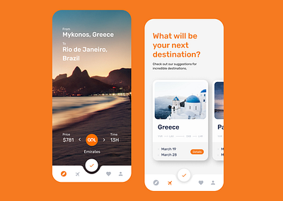 UI Design - Trip App graphic design ui