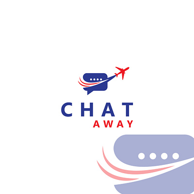 Minimalistic Logo a way airoplane chat chat icon logo minimalistic logo mordern