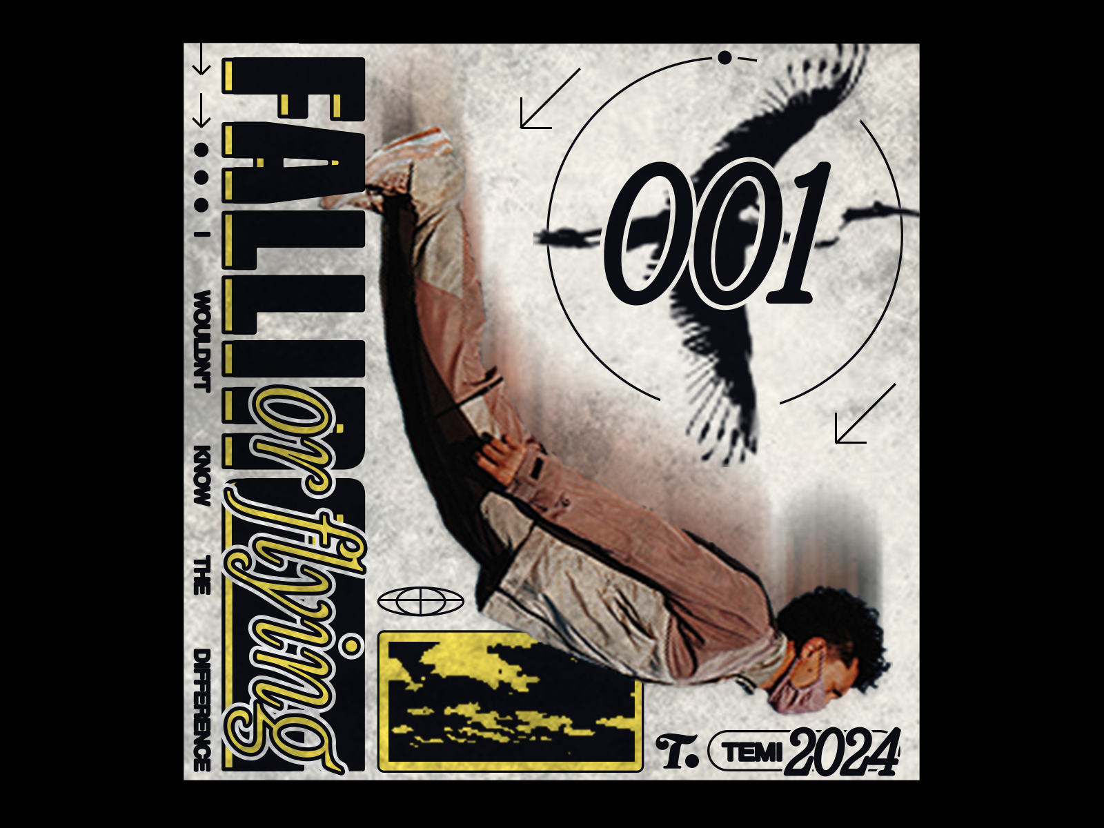 falling, or flying? 🦅 color custom type design display font graphic design icon music poster poster design print print design retro sans serif serif texture type design typography visual design y2k