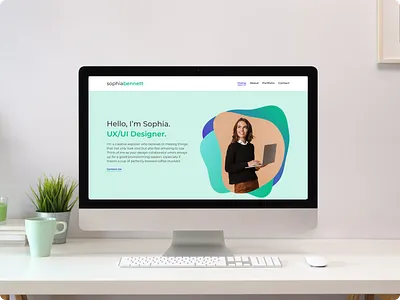 Sophia Bennett UX Designer Portfolio Template fresh modern one page onepage portfolio ux designer