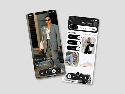 Style App app black buttons card clean design fashion figma fonts style ui