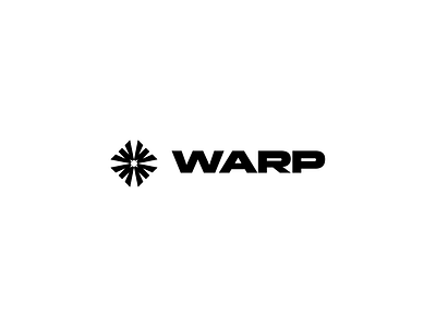 WARP branding graphic design icon logo minimalist modern monogram pictogram space star tech
