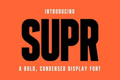 SUPR - Bold Condensed Display Font bold bold font condensed logo logo font supr bold condensed