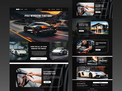 High Tech Window Tint Website Design! automotive car car website cars figma figma design landing page landing page website ui ui design uiux user experience user interface ux ux design web web design web graphics website website design