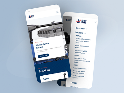 RST | Defence Industry / Website Mobile Experience 3d defence design ui web site