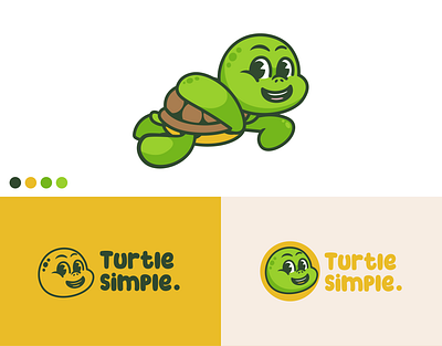 Turtle Mascot Cartoon 🐢 branding cartoon logo logo turtle mascot