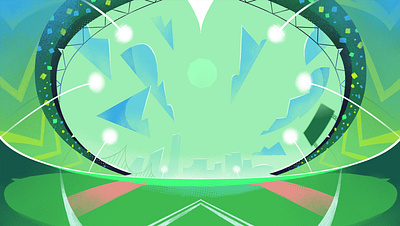 Play! ⚾ drawing exploration green illustration motion graphics sport styleframe terrain vector