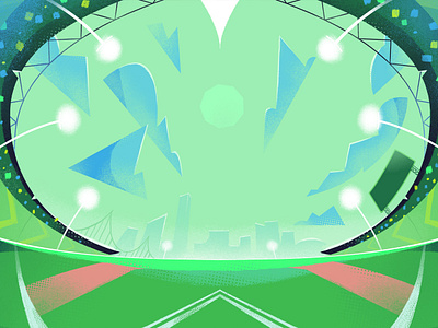 Play! ⚾ drawing exploration green illustration motion graphics sport styleframe terrain vector