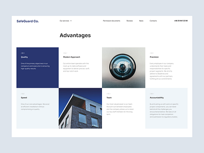 Web UI - Security and safety company building company design ui web website