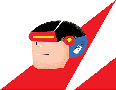 Cyclops character design illustration superhero vector