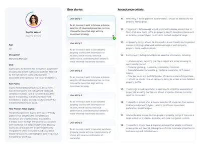 User stories & Acceptance criteria acceptance criteria designprocess designthinking digitalproductdesigner experiencedesign mvpdesign productdesign productdevelopment template user personas user stories user story usercentereddesign userexperience uxanalysis uxmetrics uxresearch uxstrategy