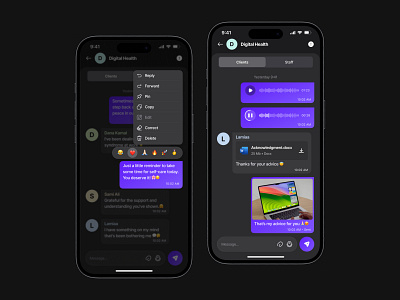 Communication App | Chat and Message Reaction chatinterface communicationapp messagereaction ui uidesign uiux design userexperience ux visualdesign