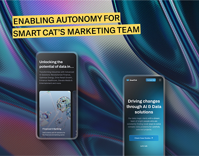 Enabling autonomy for SmartCat’s marketing team ai data solutions marketing redesign ui ui ux ux web design website website design