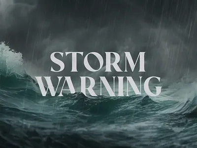 Storm Warning Sermon Series art blue church dark gray rain seas sermon storm water waves