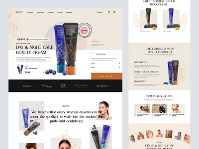 Shopify Website Design for Cosmetics Product design ecommerce homepage interface landing landing page shopify store ui web web design website woocommerce