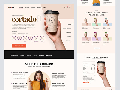 Coffee Shop Website Design design ecommerce homepage interface landing landing page shopify store ui web web design website woocommerce