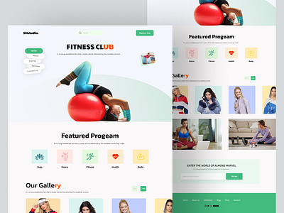 Fitness club Website app design fast delivery app fitness fitness club website food design graphic design landing page ui