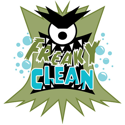 Freaky Clean Logo branding graphic design graphic illustration illustration logo logo design