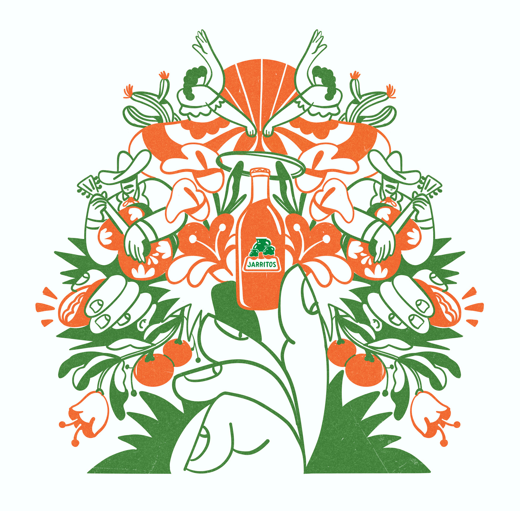 Flavored by Cultura by Jarritos illustration screenprinting