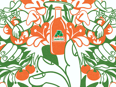 Flavored by Cultura by Jarritos illustration screenprinting