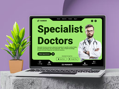 Doctor Appointment Landing Page clinic doctor app doctor appointment doctor booing app doctor meet health app healthcare hospital medical medicin online appointment uiux web app website
