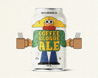 Coffee Blonde Ale for Taft's Brewing Co. beer beer can branding brewery design graphic design illustration small batch