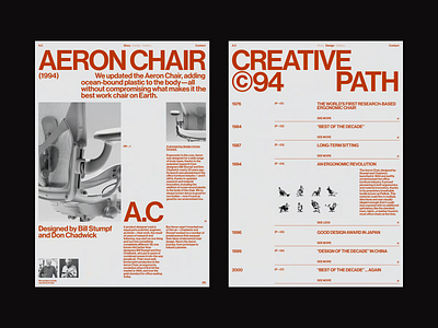 Aeron brand branding clean desig digital grid layout minimal product swiss typography web