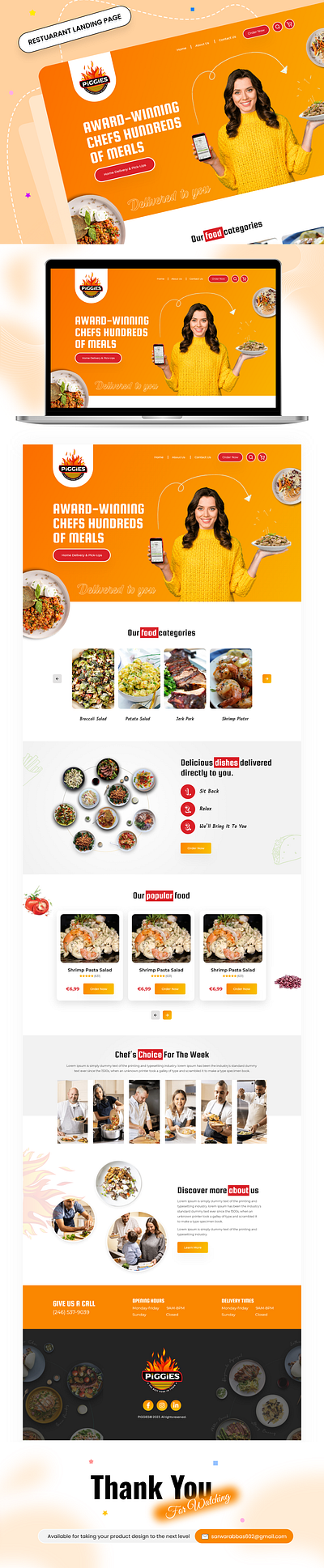 Restaurant landing page app chefs fffff food app food delivery food delivery app food delivery landing page food lover food order food order landing page free graphic design online delivery restaurant app restaurant landing page tasty foods tracking ui uiux web