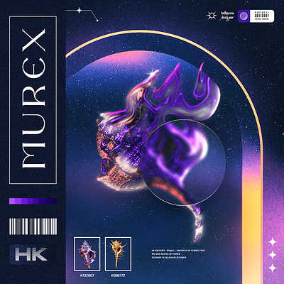 Album cover " MUREX " album cover art branding cd cover cover art design graphic design illustration mixtape cover ui