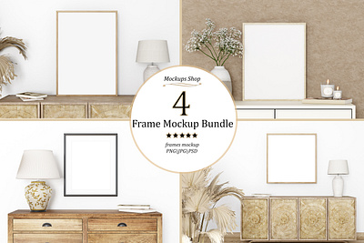 Artwork Frame Photo Mockup Bundle 3d art graphic design