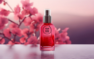 Perfume bottle mockup | PSD spray bottle psd mockup