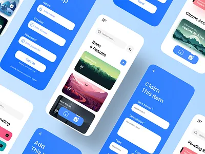 Lost and Found App app design figma lost found app ui lost and found app minimal app design mobile design modern app design ui design ui ux