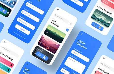 Lost and Found App app design figma lost found app ui lost and found app minimal app design mobile design modern app design ui design ui ux