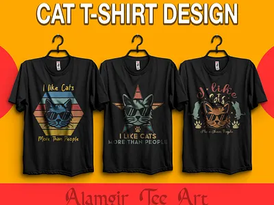 Cat T-shirt Design Vector Template alamgir tee art buy cats t shirt design cat cat design cat t shirt cat t shirt design cat t shirt sell design graphic design