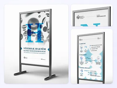 10 Years of FNO hematology clinic – exhibition posters design graphic design poster design