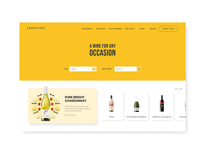 UI Design - Yellow Tail Site - Redesign ui