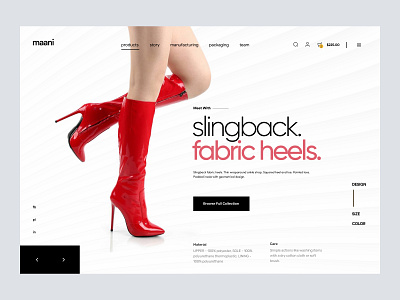 Maani - Shopify Hero Design design header hero homepage illustration interface landing landing page shoe shopify store ui web web design website