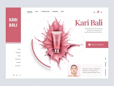 KariBali - Shopify Store for Cosmetics Website cosmetics design ecommerce header hero homepage illustration interface landing landing page shopify store ui web web design website