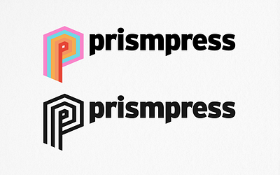 Prismpress Concept brand design brand identity branding branding design crystal identity identity design logo design minimal press prism retro simple vintage visual identity