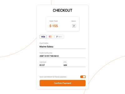 Checkout form design ui