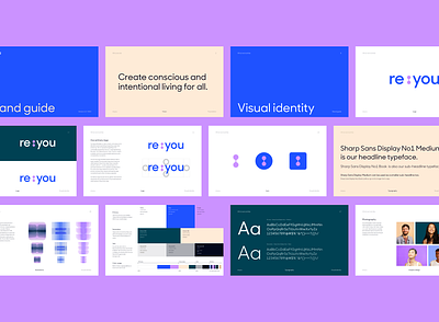 re:you visual identity brand branding color palette design graphic design illustration leadership logo photography small business therapy vector visual identity wellness