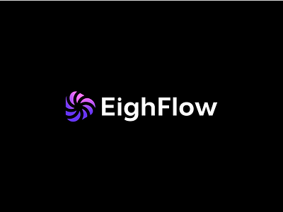 EightFlow Logo Design crypto develop flow logo logodesign modern