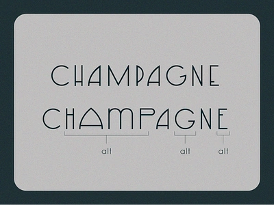 Champagne Toast 1923 - Art Deco Sans alternative art deco letterform lettering retro sans sans serif typeface typography vintage