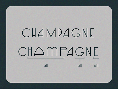 Champagne Toast 1923 - Art Deco Sans alternative art deco letterform lettering retro sans sans serif typeface typography vintage