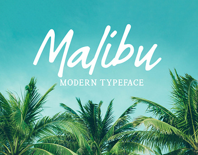 Malibu Modern Typeface graphic design malibu modern typeface